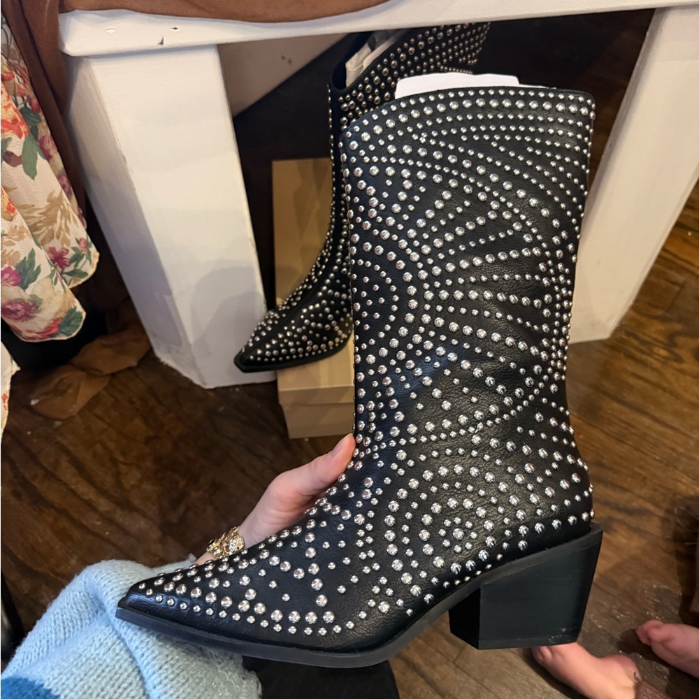 Billini Yori Studded Black Women's Boots